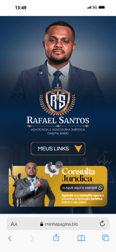 Exemplo de página Link na Bio para escritório - Silva & Associados